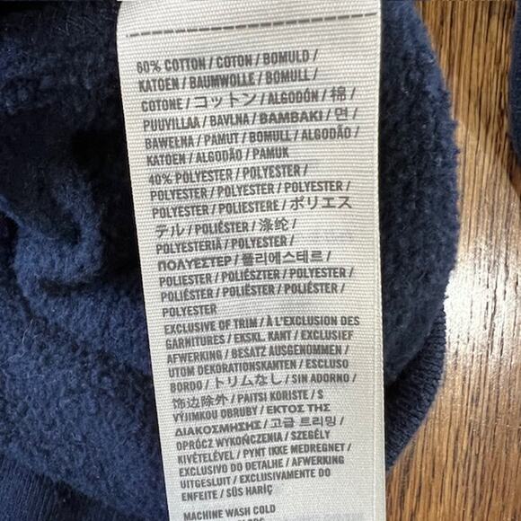 VTG Y2K Hollister Co. Zip Up Hooded Sweatshirt Women's L Navy Blue Embroidered - Picture 4 of 8